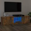 VidaXL Tv meubel Met Led verlichting 120x30x35, 5 Cm Gerookt Eikenkleur online kopen