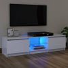 VidaXL Tv meubel met LED verlichting 120x30x35, 5 cm wit online kopen
