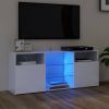 VidaXL Tv meubel met LED verlichting 120x30x50 cm hoogglans wit online kopen