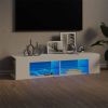 VidaXL Tv meubel met LED verlichting 135x39x30 cm wit online kopen