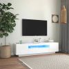 VidaXL Tv meubel met LED verlichting 160x35x40 cm hoogglans wit online kopen