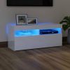 VidaXL Tv meubel met LED verlichting 90x35x40 cm hoogglans wit online kopen