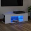 VidaXL Tv meubel met LED verlichting 90x39x30 cm hoogglans wit online kopen