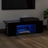 VidaXL Tv meubel Met Led verlichting 90x39x30 Cm Zwart online kopen