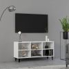 VidaXL Tv meubel met metalen poten 103, 5x30x50 cm hoogglans wit online kopen