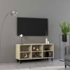 VidaXL Tv meubel met metalen poten 103, 5x30x50 cm sonoma eikenkleurig online kopen