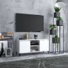 VidaXL Tv meubel met metalen poten 103, 5x35x50 cm hoogglans wit online kopen