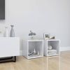 VidaXL Tv meubelen 2 st 37x35x37 cm spaanplaat hoogglans wit online kopen