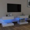 VidaXL Tv meubelen 2 st met LED verlichting 60x35 cm hoogglans wit online kopen
