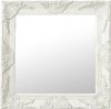 VidaXL Wandspiegel barok stijl 50x50 cm wit online kopen