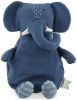 Merkloos Trixie Knuffellolifant Mrs. Elephant Junior 38 Cm Katoen Blauw online kopen