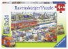 Ravensburger Puzzelset Drukte Op Het Station 2 X 24 Stukjes online kopen