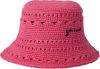 Ganni Bucket hoed van crochet met logo online kopen