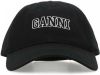 Ganni Logo borduurwerk honkbal pet , Zwart, Dames online kopen