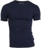 Garage Basic T Shirt Round Neck Blue Semi Bodyfit(art 0301 ) online kopen