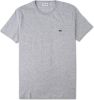 Lacoste Heren T shirt met ronde hals en pima katoenjersey , Grijs, Heren online kopen