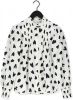 Fabienne Chapot blouse Lucky Pop met hartjes en ruches gebroken wit/zwart online kopen