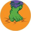 Komar Avengers Hulks Foot Pop Art Vlies Zelfklevend Fotobehang 125x125cm Rond online kopen