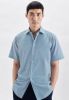 Seidensticker overhemd korte mouw Regular blauw gestreept katoen normale fit online kopen