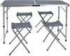 Redcliffs Campingtafel inklapbaar met 4 stoelen 120x60x70 cm grijs online kopen