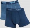 Puma basic boxershort 2 pack blauw/jeansblauw heren online kopen