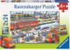 Ravensburger Puzzelset Drukte Op Het Station 2 X 24 Stukjes online kopen