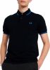Fred Perry regular fit polo Twin tipped met contrastbies black/turquoise online kopen