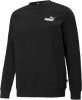 Puma essentials logo crew fleece sweater zwart heren online kopen