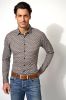 Desoto casual overhemd donkerblauw geprint katoen slim fit online kopen