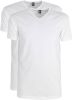 Alan Red Oklahoma Body Fit T Shirt V hals Dubbel pak zwart, Effen online kopen