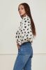 Fabienne Chapot blouse Lucky Pop met hartjes en ruches gebroken wit/zwart online kopen