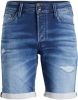 JACK & JONES JEANS INTELLIGENCE regular fit jeans short JJIRICK JJICON 207 blue denim online kopen