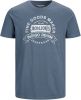 JACK & JONES ESSENTIALS slim fit T shirt JJEJEANS met logo grisaille online kopen