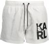 Karl Lagerfeld Iconische zwem shorts , Wit, Heren online kopen