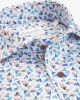 Michaelis slim fit overhemd met mouwlengte 7 met all over print blauw online kopen