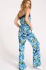POM Amsterdam loose fit palazzo broek Lily met textuur blauw online kopen