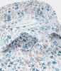 Profuomo gebloemd slim fit overhemd lichtblauw/roze online kopen