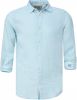 Scotch & Soda Lichtblauwe Casual Overhemd Regular Fit Garment dyed Linen Shirt online kopen