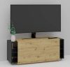 FMD Tv meubel 194, 5x39, 9x49, 2 Cm Artisan Eiken En Zwart online kopen