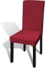 VidaXL Hoes voor stoelen 6 stuks stretch(wijnrood ) online kopen