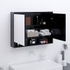 VidaXL Badkamerkast met spiegel 80x15x60 cm MDF antracietkleurig online kopen
