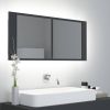 VidaXL Badkamerkast met spiegel en LED 100x12x45 cm grijs online kopen