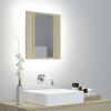 VidaXL Badkamerkast met spiegel en LED 40x12x45 cm sonoma eikenkleurig online kopen