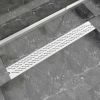 VidaXL Doucheafvoer rechthoekig golf 930x140 mm roestvrij staal online kopen