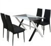 VIDAXL Eetkamerset tafel en stoelen kunstleer 5 delig online kopen