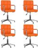 VidaXL Eetkamerstoelen Draaibaar 4 St Kunstleer Oranje online kopen