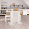 VidaXL Eettafel 110x60x75 cm bewerkt hout hoogglans wit online kopen