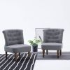 VidaXL Franse stoelen 2 st stof lichtgrijs online kopen