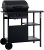 VidaXL Gasbarbecue met 3 laags zijtafel zwart online kopen