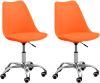 VidaXL Kantoorstoelen 2 St Kunstleer Oranje online kopen